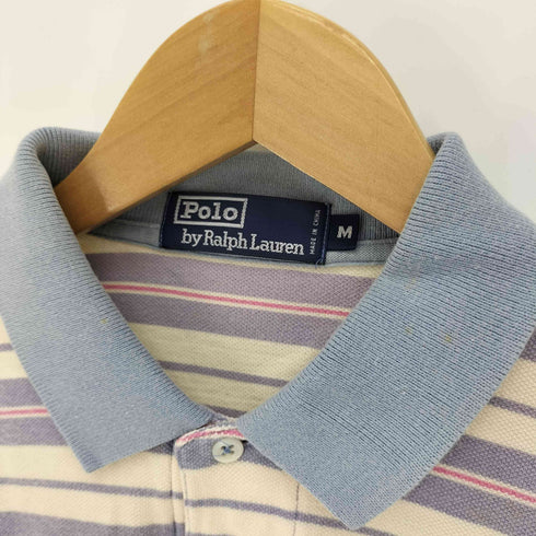 ポロバイラルフローレン Polo by RALPH LAUREN ポニー 刺繍 ボーダー ポロシャツ メンズ import:M