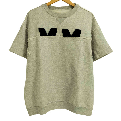 メゾンマルジェラ Maison Margiela 20ss SPLICED MMロゴ マココットンジャージーTシャツ 半袖スウェット メンズ 46