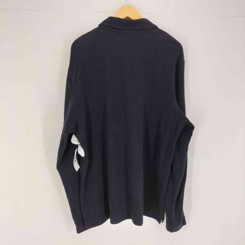 バナナリパブリック BANANA REPUBLIC 90~00S 両フラップボタン ハーフジップコットンスウェット メンズ XL