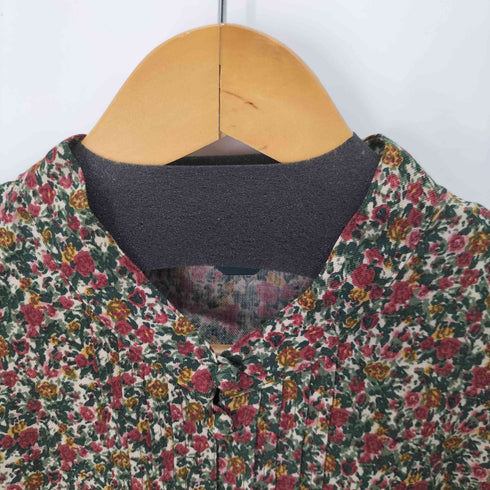 バラ色の暮らし 花柄スタンドカラージャケット レディース