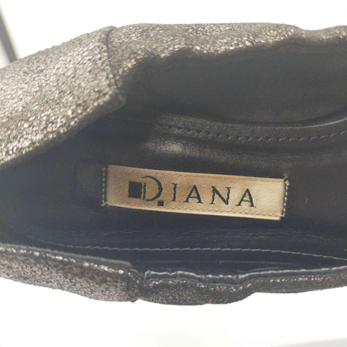 ダイアナ DIANA グログランリボン ビジュー フラットパンプス レディース JPN:21.5