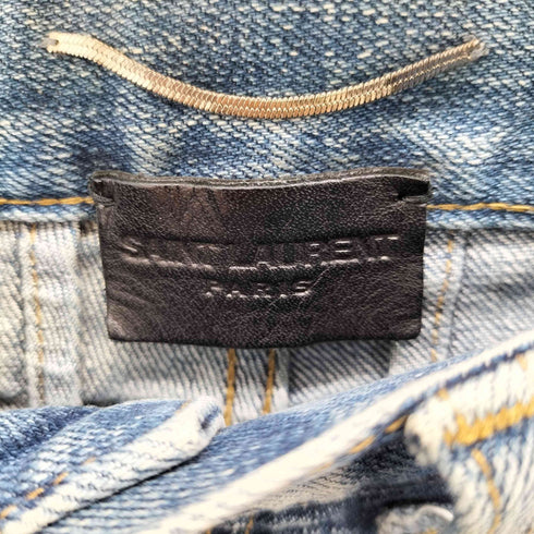 サンローランパリ SAINT LAURENT PARIS 17SS ダメージスキニーデニムパンツ レディース 170/72