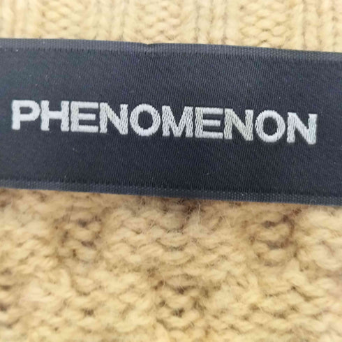 フェノメノン PHENOMENON ボーダー ケーブル編み 切替 ニット メンズ JPN:S