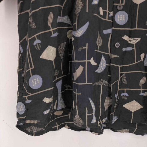 SILK UOMO S/S 総柄 シルクシャツ メンズ JPN:XL