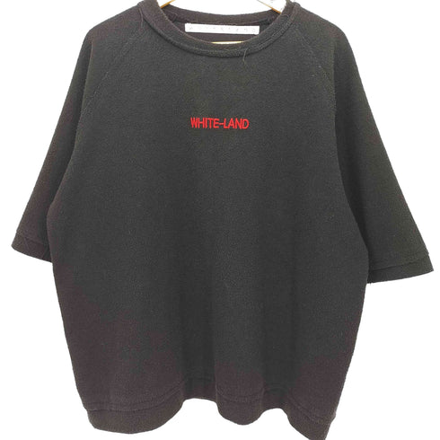 ホワイトランド WHITELAND フロントロゴ パイル地 ラグランスリーブ S/S スウェット メンズ