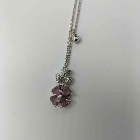 スワロフスキー SWAROVSKI パヴェ クローバー ペンダント ネックレス レディース