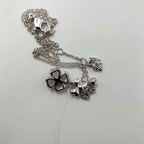 スワロフスキー SWAROVSKI パヴェ クローバー ペンダント ネックレス レディース
