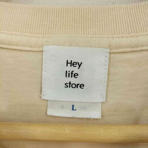 ヘイライフストア Hey life store natural/ hey vintage print T レディース JPN:L
