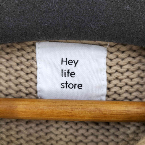 ヘイライフストア Hey life store ステッチニットカーディガン レディース FREE
