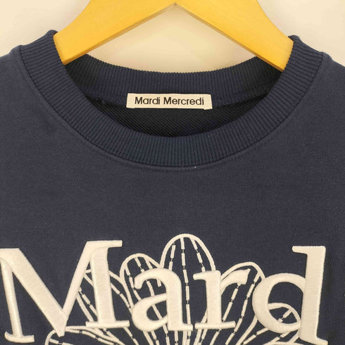 マルディメクルディ Mardi Mercredi SWEATSHIRT FLOWERMARDI NEEDLEWORK 刺繍 クルーネックスウェット レディース ONE SIZE