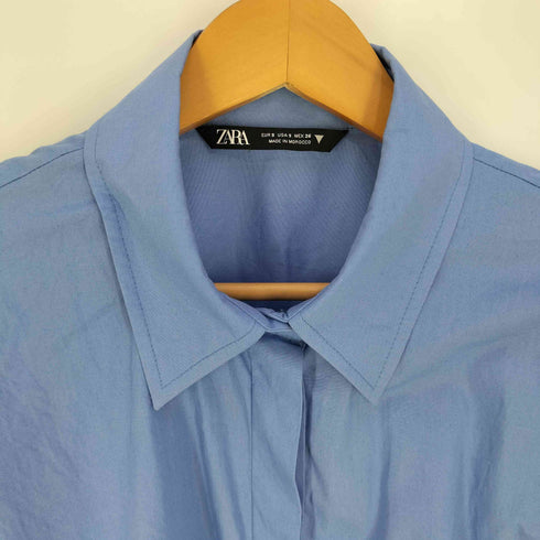 ザラ ZARA オーバーサイズ 比翼 シャツブラウス レディース import:S