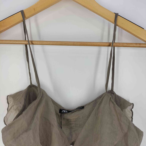 ザラ ZARA シアー フリル ビスチェ キャミソール レディース import:M