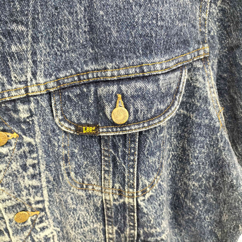 リー Lee 80S 220-J PATD-153438 CHEMICAL WASH DENIM JACKET ケミカル ウォッシュ デニム ジャケット メンズ import:XL