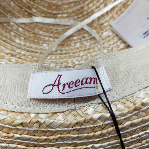 アリーム Areeam コットンレース リボン カンカン帽 レディース FREE