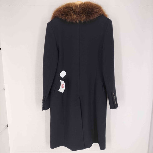 スポーツマックス SPORTMAX 襟ファーデザインチェスターコート レディース 42