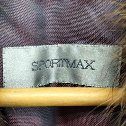 スポーツマックス SPORTMAX 襟ファーデザインチェスターコート レディース 42