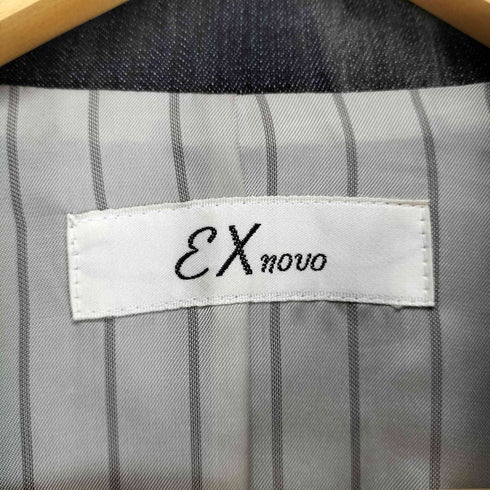EXnovo ムラ染デザインコットンダブルコート MADE IN JAPAN レディース