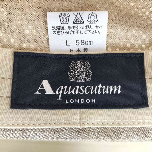 アクアスキュータム AQUASCUTUM リネンハット メンズ L