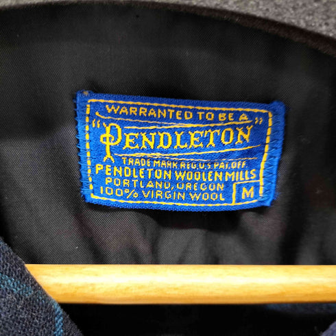 ペンドルトン PENDLETON 50-60S L/S ウールオープンカラーチェックシャツ ボードシャツ メンズ import:M