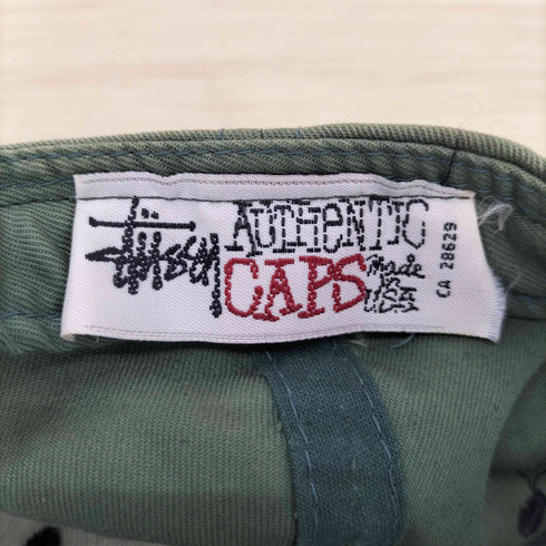 ステューシー Stussy Made in USA 白タグ ロゴ刺繍 6パネルキャップ メンズ