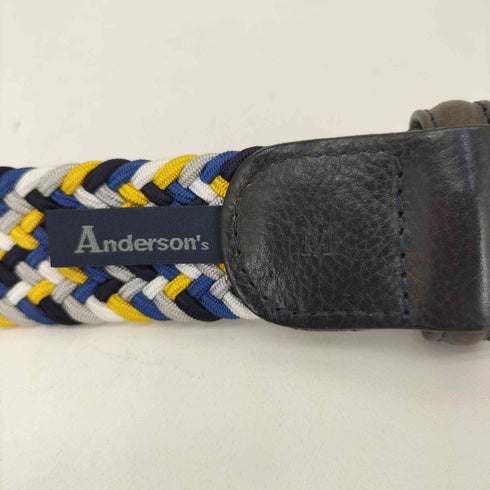 アンダーソンズ Andersons イタリア製 ストレッチメッシュベルト メンズ