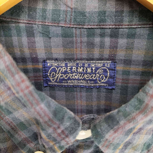 PERMINT SPORTSWEAR BDチェックL/S シャツ メンズ