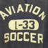 50s~ 貼り付け前V AVIATION L-33 SOCCER カプセル4桁三段ラバープリントスウェット リブ メンズ