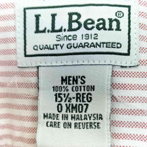 エルエルビーン L.L.Bean WRINKLE RESISTANT ストライプ ボタンダウン シャツ メンズ 15 1/2