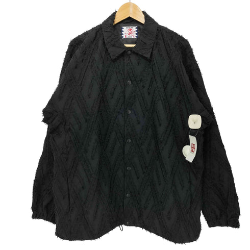 サノバチーズ SON OF THE CHEESE Cross Coach JKT ( BLACK ) ジャガード コーチジャケット メンズ import:XL