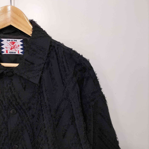 サノバチーズ SON OF THE CHEESE Cross Coach JKT ( BLACK ) ジャガード コーチジャケット メンズ import:XL