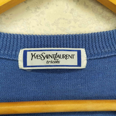 イヴサンローラン Yves Saint Laurent tricots リネン混カーディガンベスト メンズ