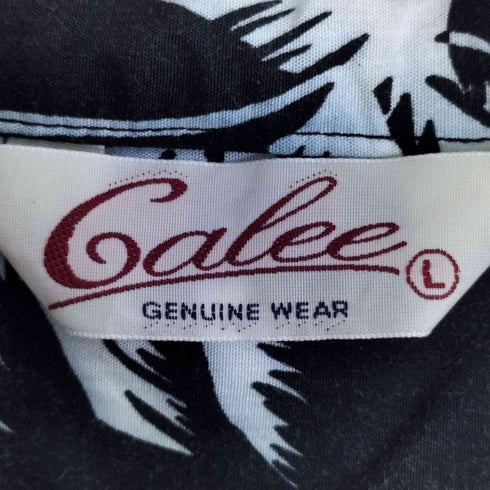 キャリー CALEE ツリー ドット柄 オープンカラー レーヨン アロハシャツ メンズ JPN:L