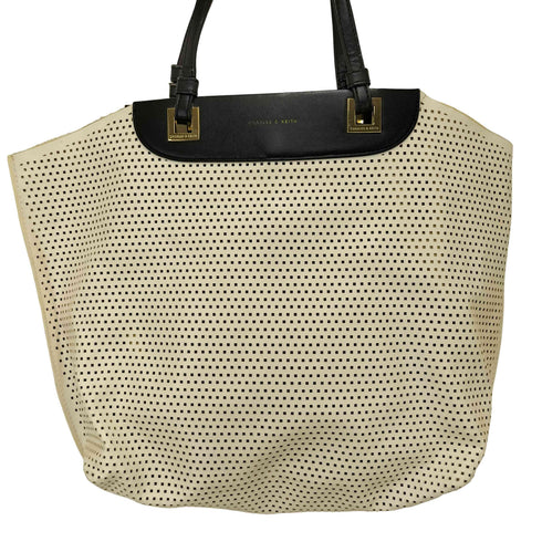 チャールズアンドキース CHARLES&KEITH パンチングレザー メッシュ トートバッグ レディース