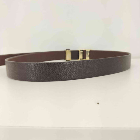 ランバンコレクション LANVIN COLLECTION ロゴバックル レザーベルト メンズ