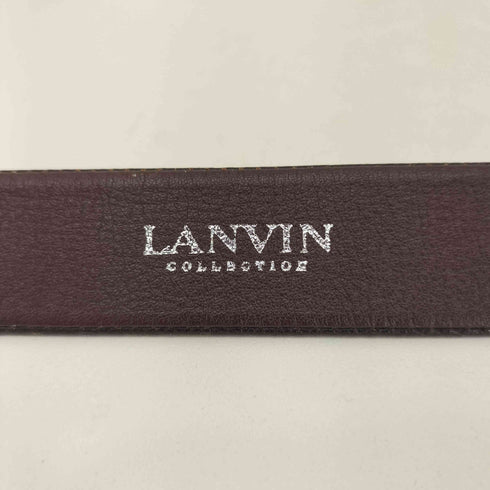 ランバンコレクション LANVIN COLLECTION ロゴバックル レザーベルト メンズ