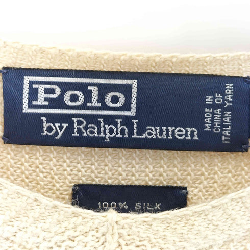 ポロバイラルフローレン Polo by RALPH LAUREN 100% シルク Vネック ニット メンズ import:L
