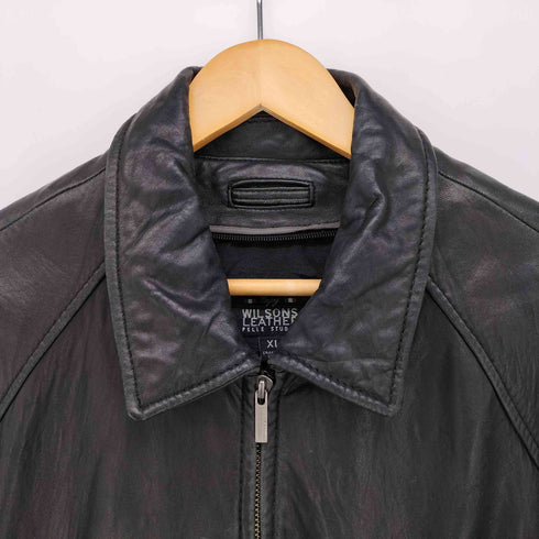 ウィルソン Wilsons Leather 90S ジップアップ レザージャケット メンズ import:XL