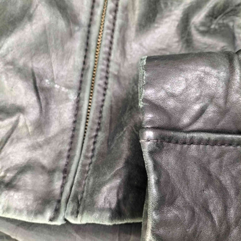 ウィルソン Wilsons Leather 90S ジップアップ レザージャケット メンズ import:XL