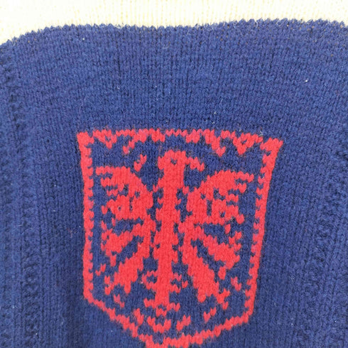 ポロバイラルフローレン Polo by RALPH LAUREN HAND KNIT ウール エンブレムロゴニット メンズ import:L