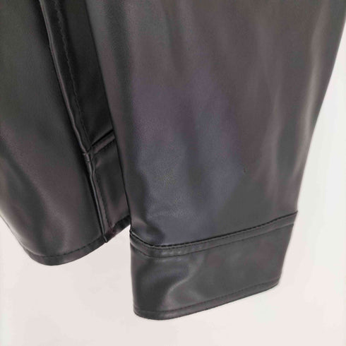 コンファーム CONFIRM フェイクレザー ノーカラーライダースジャケット メンズ JPN:M