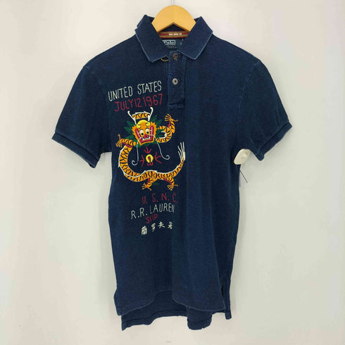 ポロバイラルフローレン Polo by RALPH LAUREN CUSTOM FIT 龍刺繍 ポロシャツ メンズ import:M