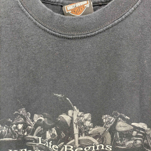 ハーレーダビッドソン HARLEY-DAVIDSON 00S USA製 両面プリント Tシャツ ©2005 メンズ 2XL