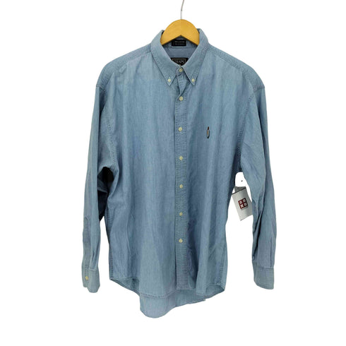 チャップスラルフローレン CHAPS RALPH LAUREN 80S コットン エンブレム刺繍 B.D L/S シャツ メンズ import:L