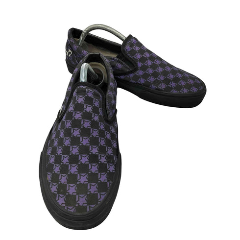 バンズ VANS Pukas コラボ スター チェッカー フラッグ スリッポン シューズ メンズ US:10