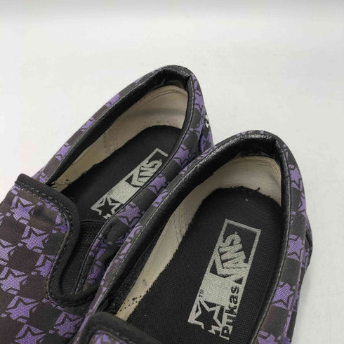 バンズ VANS Pukas コラボ スター チェッカー フラッグ スリッポン シューズ メンズ US:10
