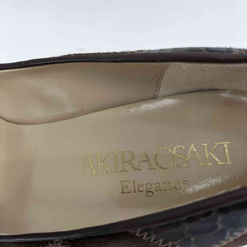 AKIRAOSAKI クロコパッチワーク ヒールパンプス レディース 23 1/2