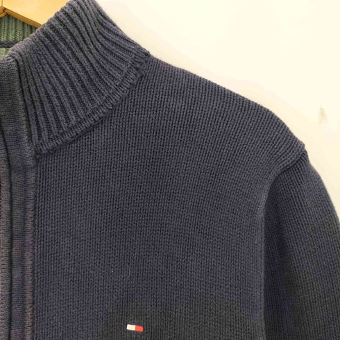 トミーヒルフィガー TOMMY HILFIGER Premium Cotton ワンポイント ドライバーズニット メンズ JPN:L