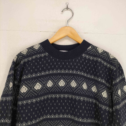 アイエスイッセイミヤケ I.S. ISSEY MIYAKE 80S ハートノルディック柄 クルーネックニット レディース 9