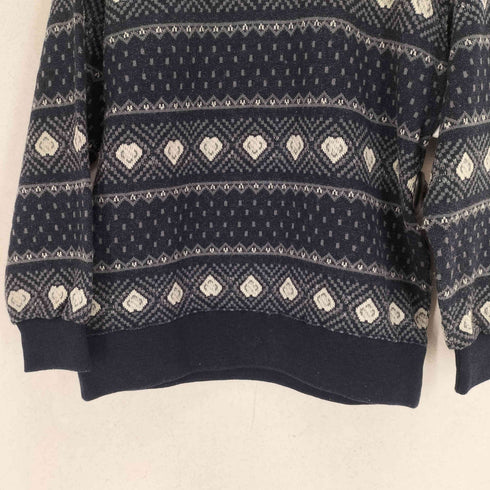 アイエスイッセイミヤケ I.S. ISSEY MIYAKE 80S ハートノルディック柄 クルーネックニット レディース 9