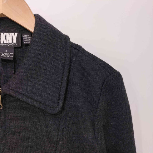 ダナキャランニューヨーク DKNY 90s archive Aライン ダブルジップ ウールジャケット レディース import:S